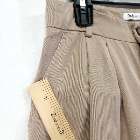 Reformation Mason Pleated Pants Size 0 Wide Leg Trouser 31" - Picture 3 of 16